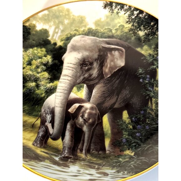 Vintage Will Nelson The Asian Elephant The Endangered Species Plate Collection - Picture 1 of 9